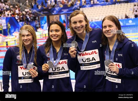 Usa Team Usa After The Women 4x200m Freestyle Relay Final Swimming