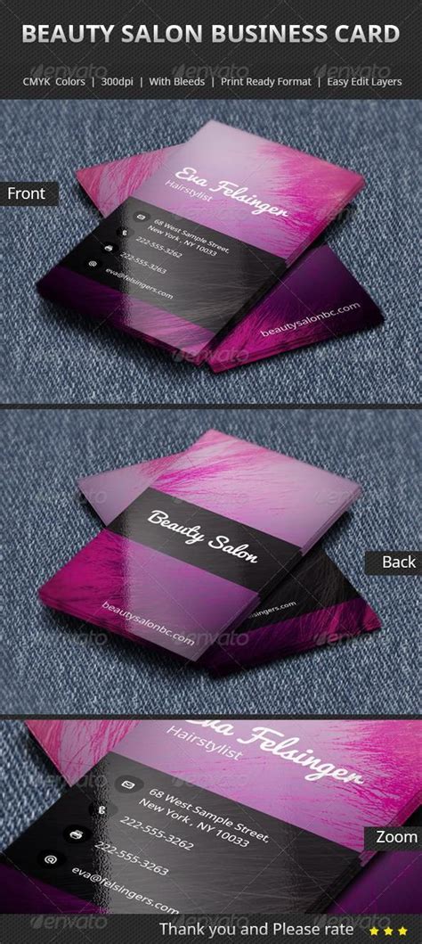 Customize a business card opens a new window. Beauty Salon Business Card | Beauty salon business cards ...