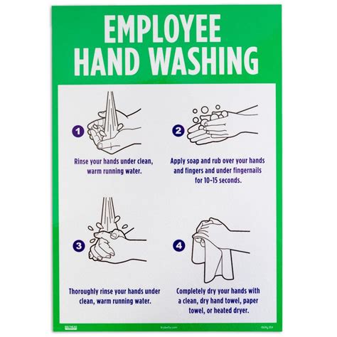 Employee Hand Washing Sign Decal Isgn 204