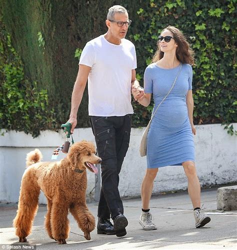 pregnant women beautiful jeff goldblum and pregnant wife emilie livingston walk hand in hand in