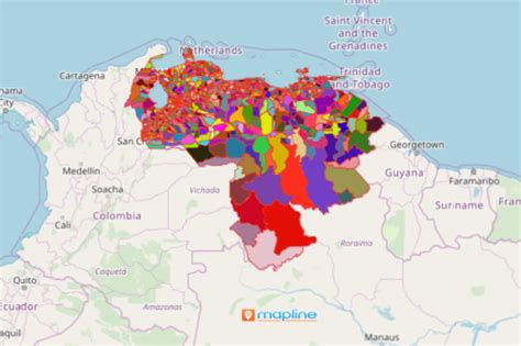 Visualize Venezuela Map With Maplines Territory Mapping Software