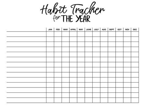 Bullet Journal Habit Tracker Printable Printable Word Searches