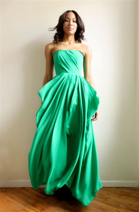 Make a statement at your next wedding wearing our emerald green bridesmaid dresses. emerald green bridesmaid dress | OneWed.com