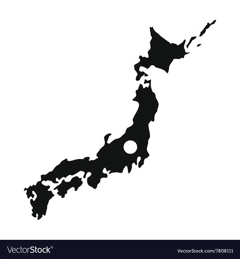Simple Map Of Japan Illustration Of A Simple Japan Map Stock