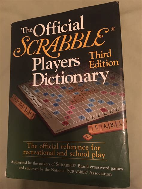 The Official Scrabble Players Dictionary 3rd Ed Endorsed By Etsy Uk