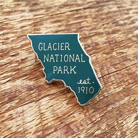 Glacier National Park Enamel Pin National Park Pin Single Etsy