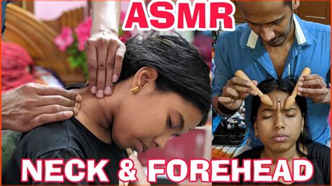 Neck Shoulder And Forehead Massage On Female How To Massage At Home