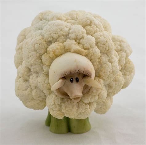 Enesco Home Grown Cauliflower Sheep Cauliflower Enesco Sheep