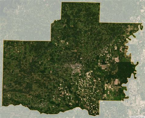 Satellite Map Of White County Arkansas Arkansas