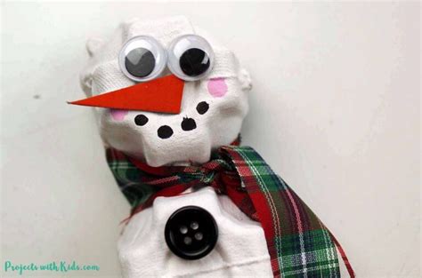 Make An Easy Egg Carton Snowman Craft Ornament Projects With Kids