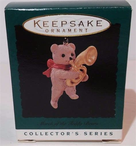 Hallmark Keepsake Miniature Ornament March Of The Teddy Bears Series 4