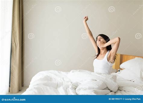 Woman Wake Up And Yelling At Morning Stock Image Image Of House