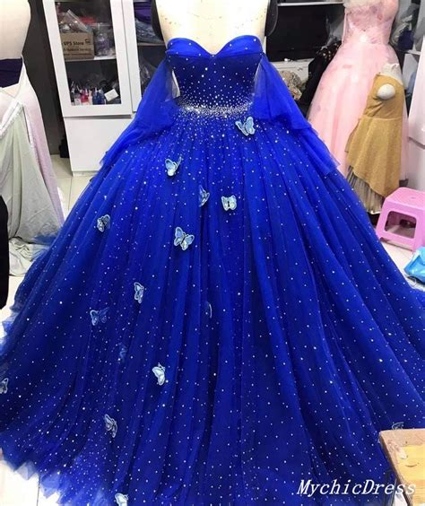 Princess Royal Blue Quinceanera Dresses 2024 Sweetheart Beaded Sweet 1