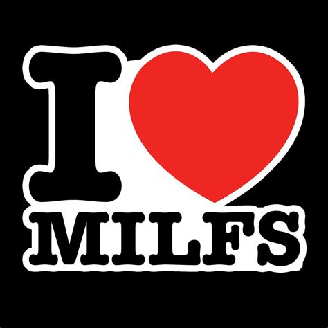 I Love Milfs Bumper Sticker Funny Milf Car Decal Heart Milfs Decal Milf Love Gift Idea