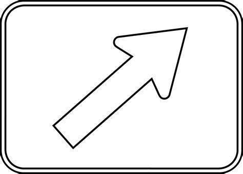 Right Diagonal Arrow Auxiliary Outline Clipart Etc