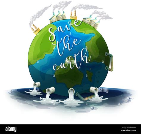 Save The Earth Poster Illustration Stock Vector Image And Art Alamy