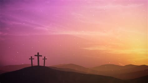 Easter Sunrise Calvary Distant Motion Video Background