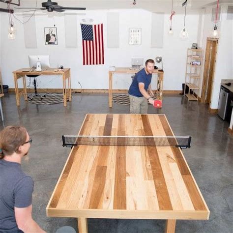 It costs less than $100 and the legs are something that every homeowner needs anyway! Ping Pong Club: Modern Interior of An Apartment for A Passionate Ping-Pong Player | Ping pong ...