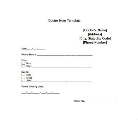 Best Images Of Printable For Babe Absence Excuses Babe Absence Free Printable Doctors