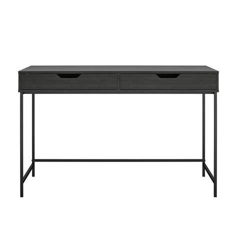 Ameriwood Home Wardlaw 4763 In Black Oak Desk With 2 Drawers De84122