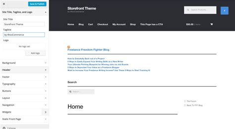Customize The Storefront Wordpress Theme With Csshero