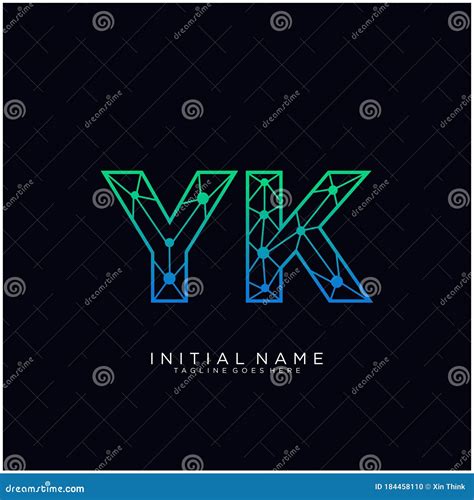 Yk Letter Logo Icon Design Template Elements Stock Vector