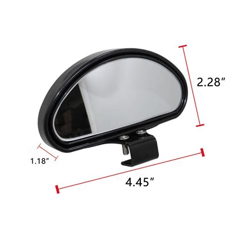 2x Convex Clip On Half Oval Rear View Conter Blind Spot Angle Auxiliary Mirrors Ebay