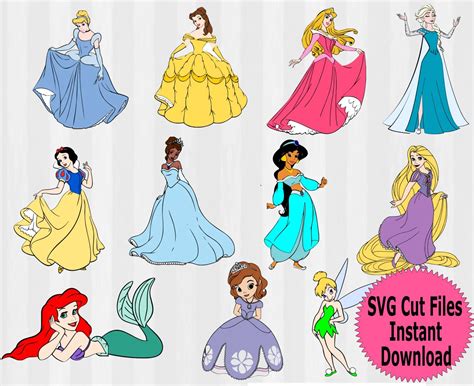 Disney Princess Outline Svg