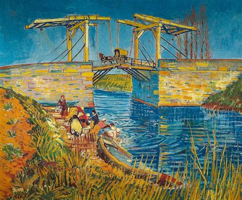 Vincent Van Gogh The Langlois Bridge At Arles With Women Washing