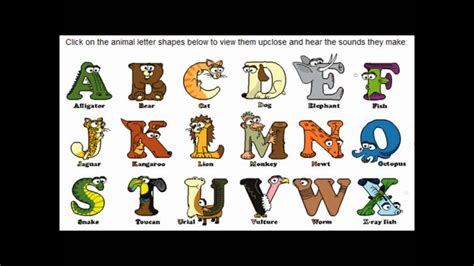Alphabet Animals Abc Song Youtube