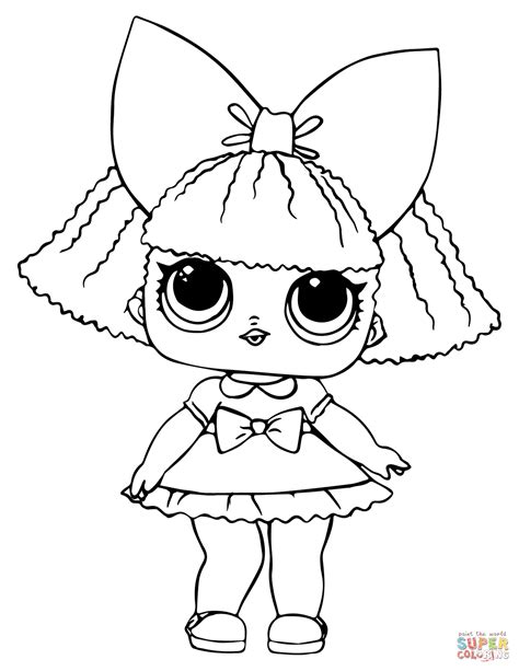 Lol Doll Glitter Queen Coloring Page Free Printable Coloring Pages