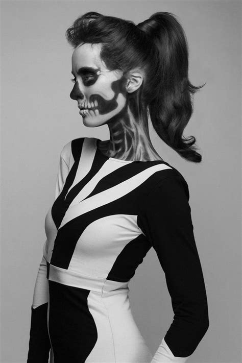 Hauntingly Beautiful Skeleton Makeup Girl Barnorama