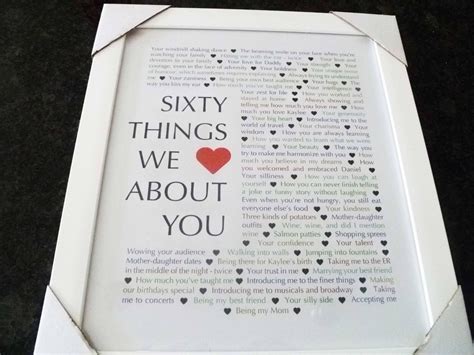 60 Things We Love About You The Best 60th Birthday T Diy Ts