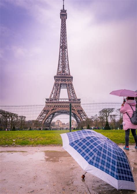 Eiffel Tower Umbrella Rainy Day Stock Photos Free And Royalty Free