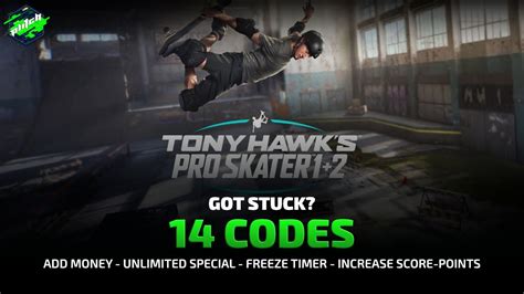 Tony Hawks Pro Skater 1 2 Cheats Add Score Points Unlimited