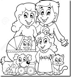 Dibujos de la Familia para colorear Jugar y Colorear