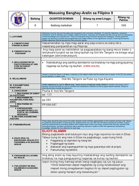 Detailed Lesson Plan In Filipino Detailed Lesson Plan In Grade 4