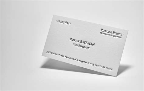 What Are The Key Design Elements Of Patrick Batemans Business Card And