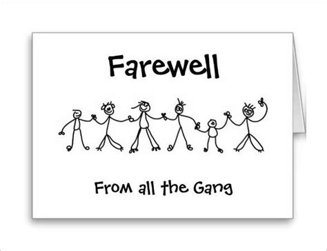 Farewell Card Template Word Pdf Psd Eps Free Within Printable