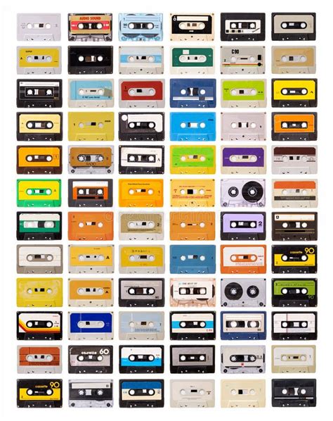 Collection Different Cassette Tapes Stock Image Image Of Sequence