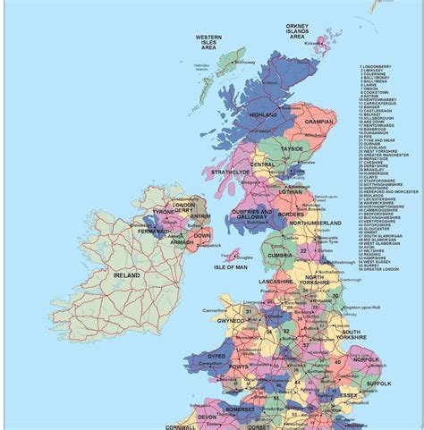 Counties have been used in the uk for centuries as method of dividing geographical locations. united kingdom political map. Illustrator Vector Eps maps ...