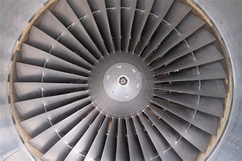 Jet Engine Turbine Blades Stock Image Image Of Alloy 161524117