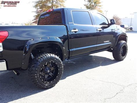 Toyota Tundra Fuel Driller D257 Wheels Black And Machined With Dark Tint