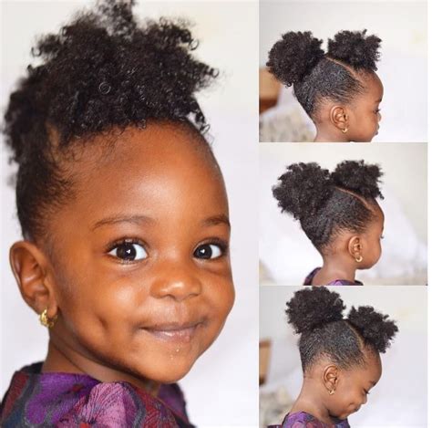 Little Girls Afro Puffs Munaandluchi Hair Puff Natural Hair Puff