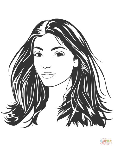 Woman Portrait coloring page | Free Printable Coloring Pages