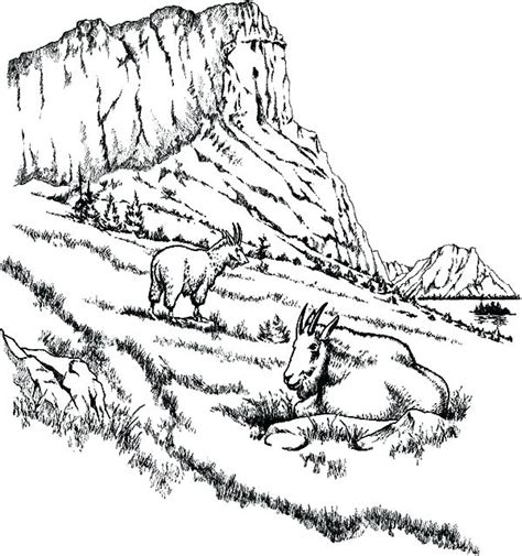 The majestic landscape of the mountains is a breathtaking scene. Mountain And Trees Drawing at GetDrawings | Free download