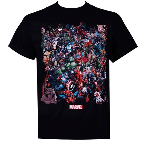 Marvel Universe Black Mens T Shirt