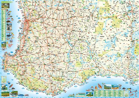 Businessmapsaustralia — South West Custom Super Sized Road Map