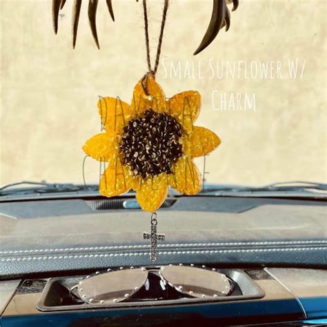sunflower car freshener for women custom car scents sunflower etsy
