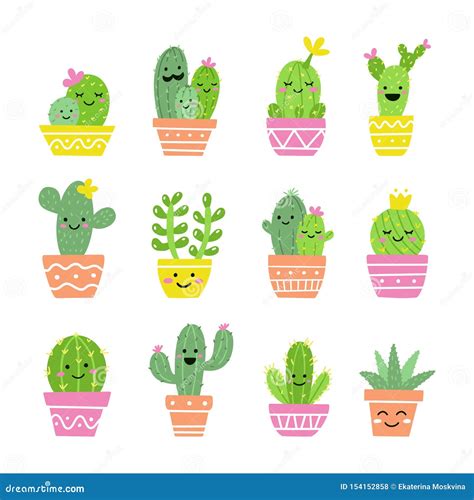Cute Cactus Font And Alphabet All Letters From A To Z Included Royalty